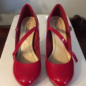 City Classified Red Comfort Heels